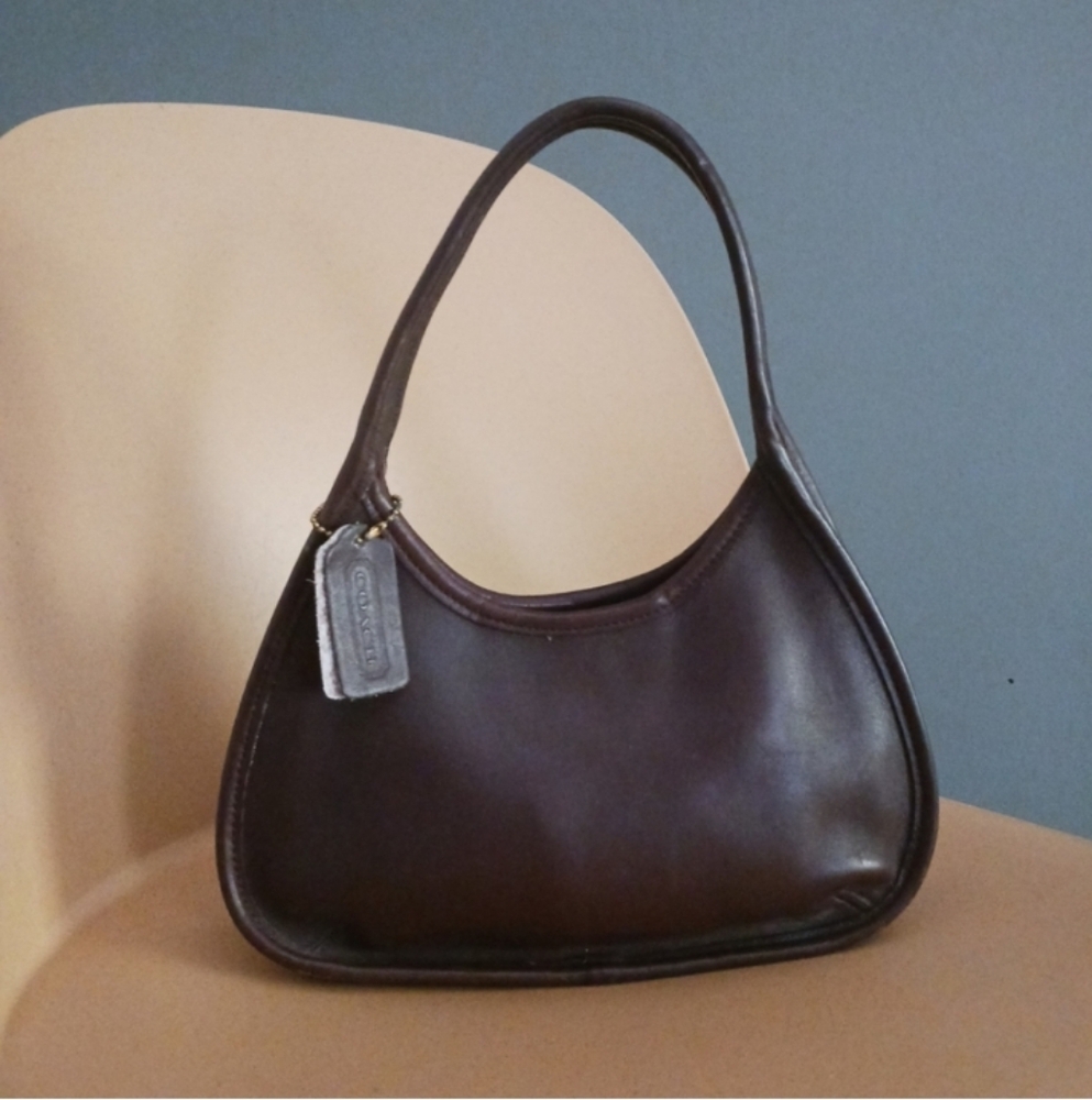 COACH 9027 ERGO MINI Satchel August 1997 brown Leather Shoulder Bag, - Picture 3 of 14